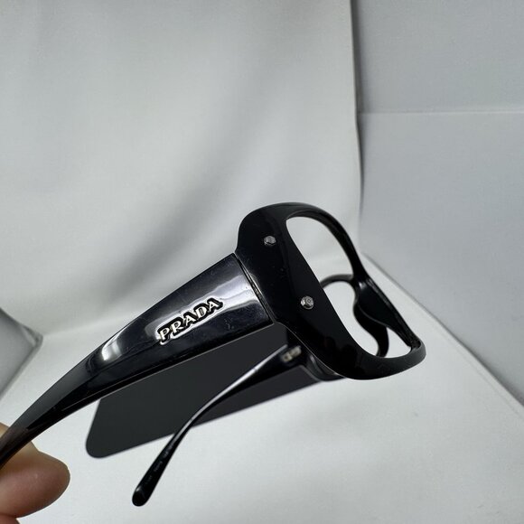 Prada Black Big Sunglasses Frame SPR 04F  1AB-1A1 Oversized 70mm  , 70 []13 - Picture 7 of 9